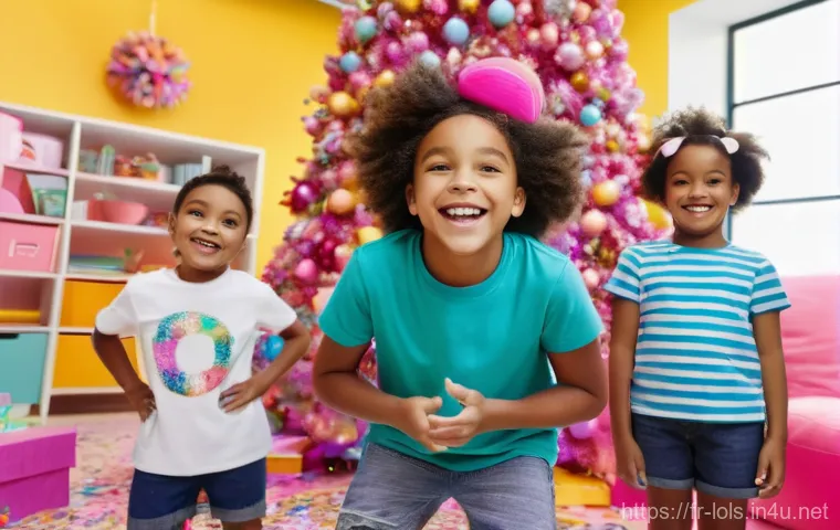 LOL 서프라이즈 언박싱 체험공간 추천 - **Prompt 1: The Grand Unboxing Adventure**
    "A vibrant, wide-angle shot of a group of diverse chi...