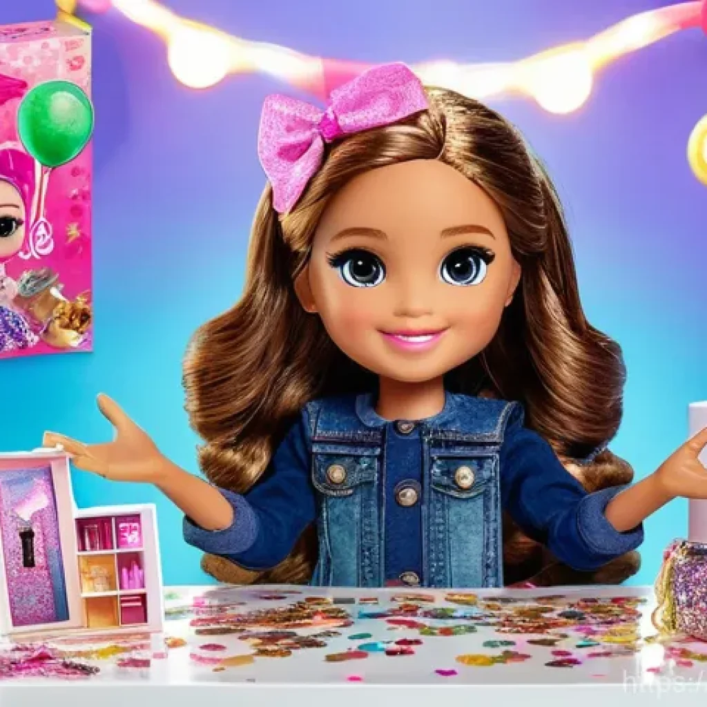 LOL 서프라이즈 캐릭터별 특징 - A joyful French girl, around 9 years old, with bright, sparkling eyes and a wide smile, is in the mi...