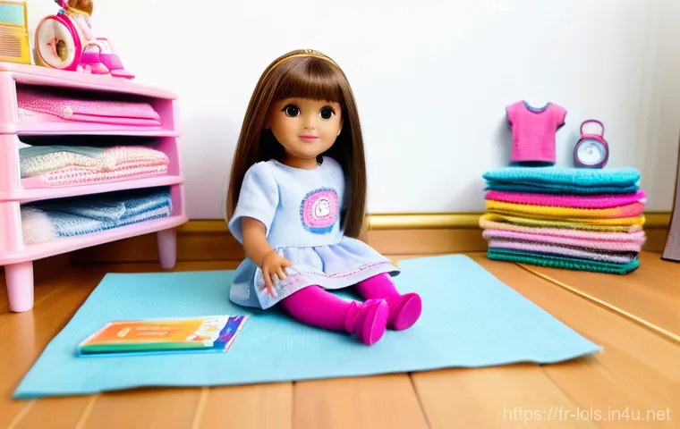 LOL 서프라이즈 캐릭터별 특징 - A vibrant 'swap meet' gathering of young French LOL Surprise! collectors, aged 8-13, set in a bright...