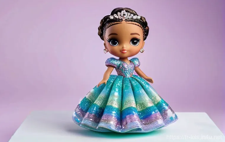 LOL 서프라이즈의 크리에이티브 아이디어 활용 - **Close-up of DIY LOL Surprise Accessory Jewelry Making**
    "A close-up, high-angle shot showcasin...