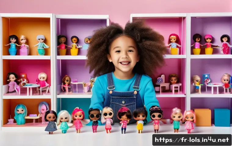 LOL 서프라이즈의 연간 판매량 분석 - A vibrant and colorful scene of a child&rsquo;s playroom filled with a variety of LOL Surprise dolls displ...