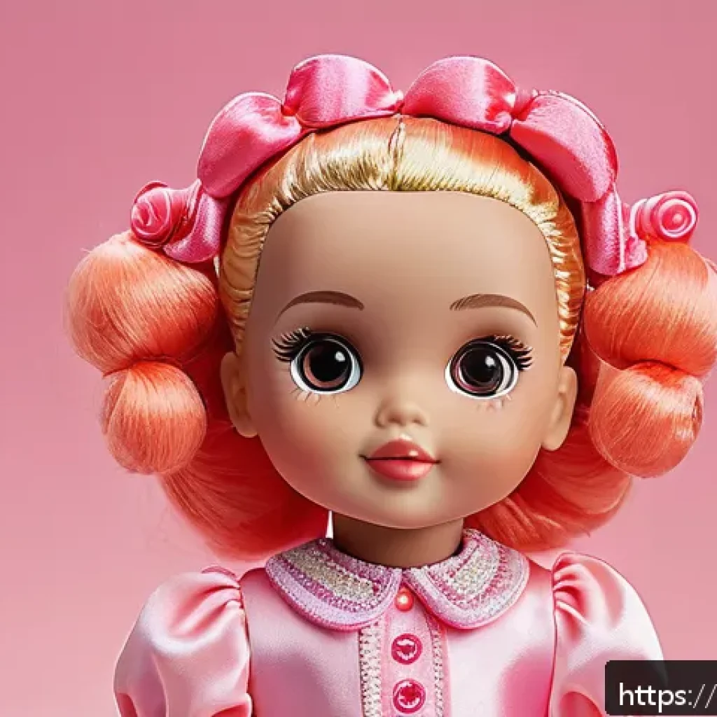 LOL 서프라이즈의 디자인 과정과 스토리텔링 - A highly detailed close-up of a LOL Surprise doll standing on a pastel-colored background, wearing v...