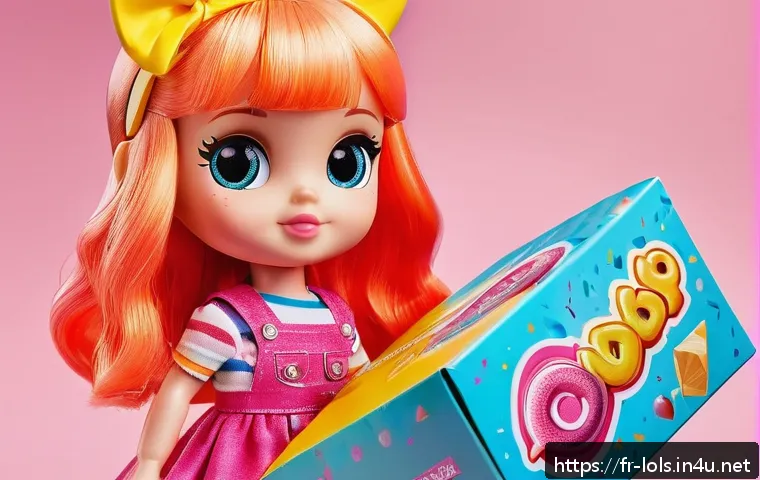 LOL 서프라이즈의 정품 가품 판별법 - A close-up image of an authentic LOL Surprise doll packaging held in hand, showing vibrant colors, p...
