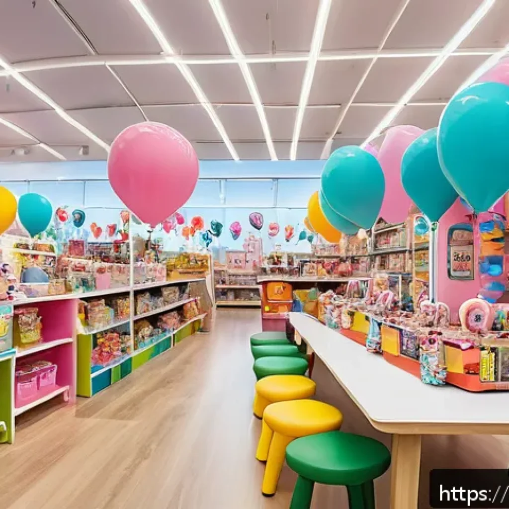 LOL 서프라이즈의 주요 팬 행사와 참여 방법 - A vibrant scene inside a French toy store during a LOL Surprise event, featuring cheerful children a...