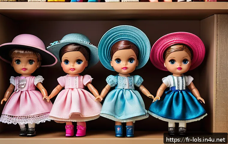 LOL 서프라이즈의 장난감 컬렉션 분석 - A vibrant and colorful scene featuring a diverse collection of LOL Surprise dolls displayed on a sle...